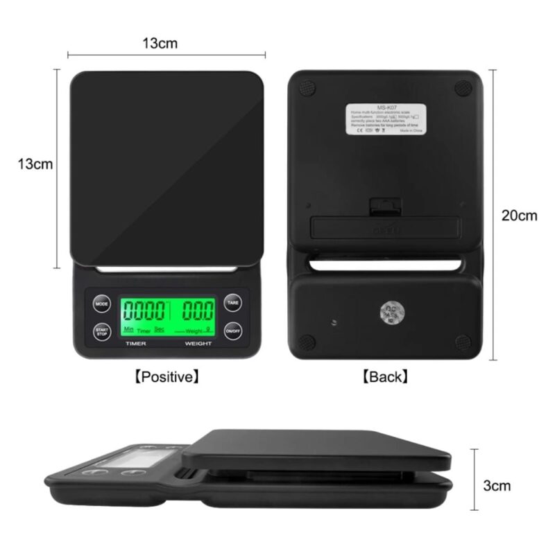High Precision Coffee Scale with timer for Drip Coffee 0.1 gms to 5 Kgs.