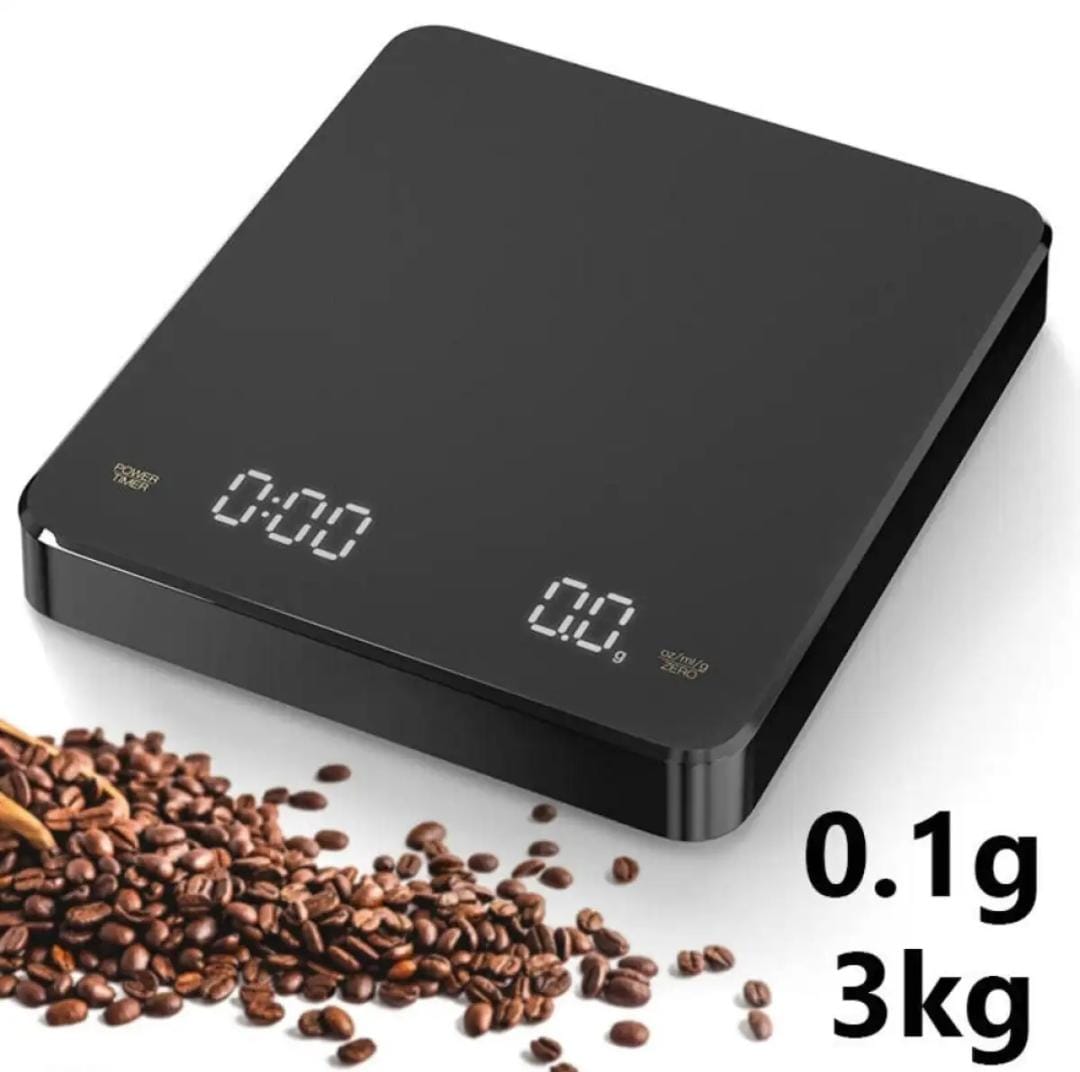 High Precision Espresso Coffee Kitchen Scale 0.1 Gram to 3 Kg