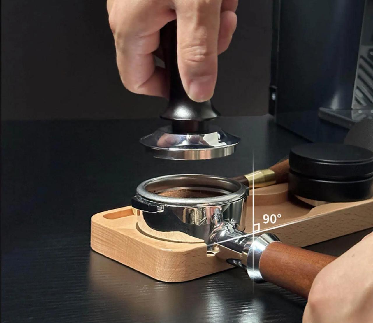 Professional Coffee Tamper Holder, Distributor Base for Home and Cafe Coffee Stations