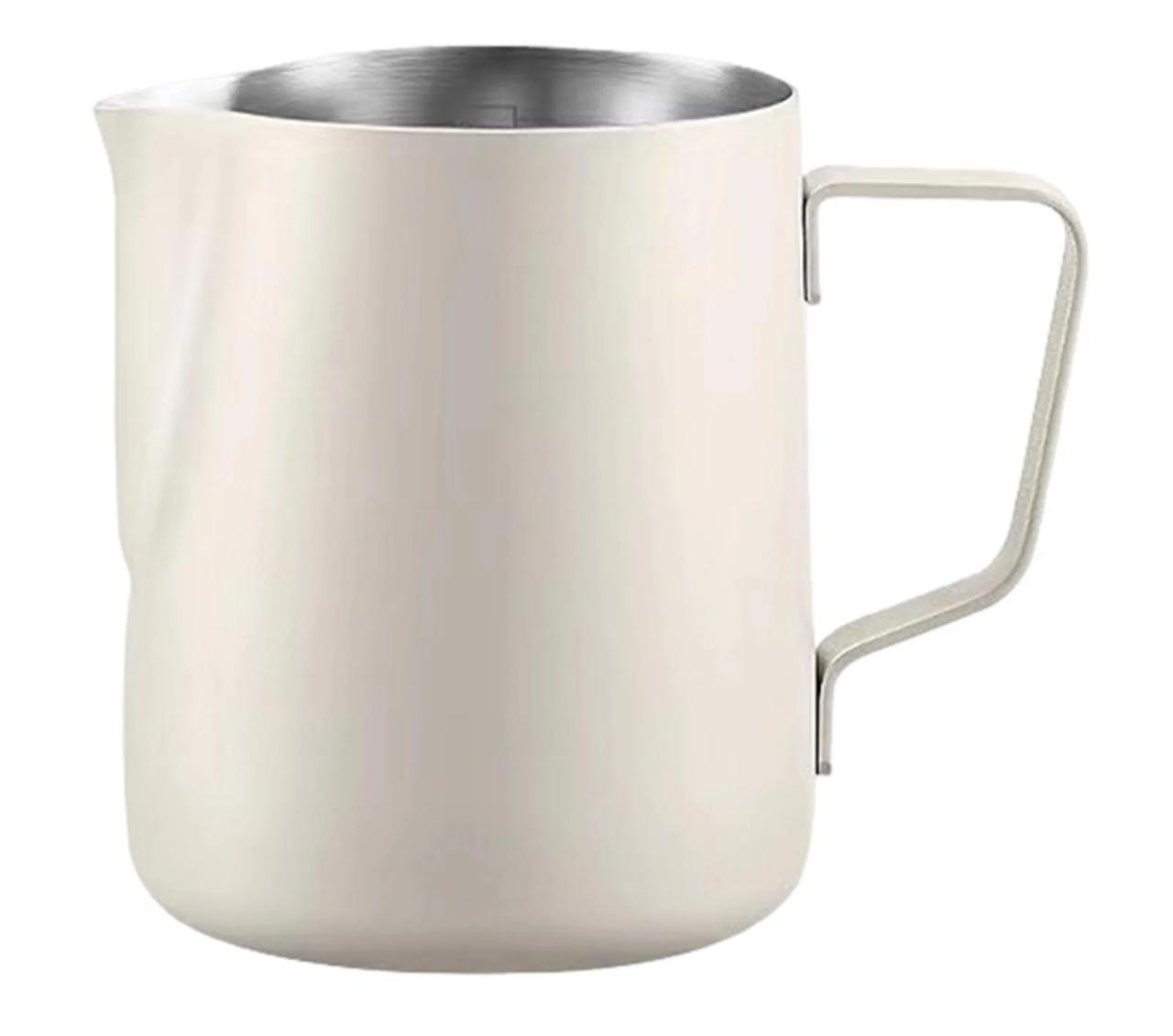 Premium Quality Teflon Coated Milk Frothing Pitcher-600ml - White
