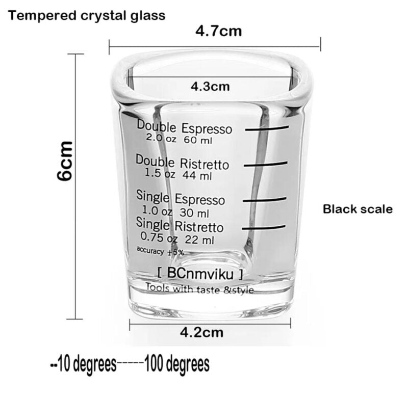 Espresso Measuring Shot Glasses