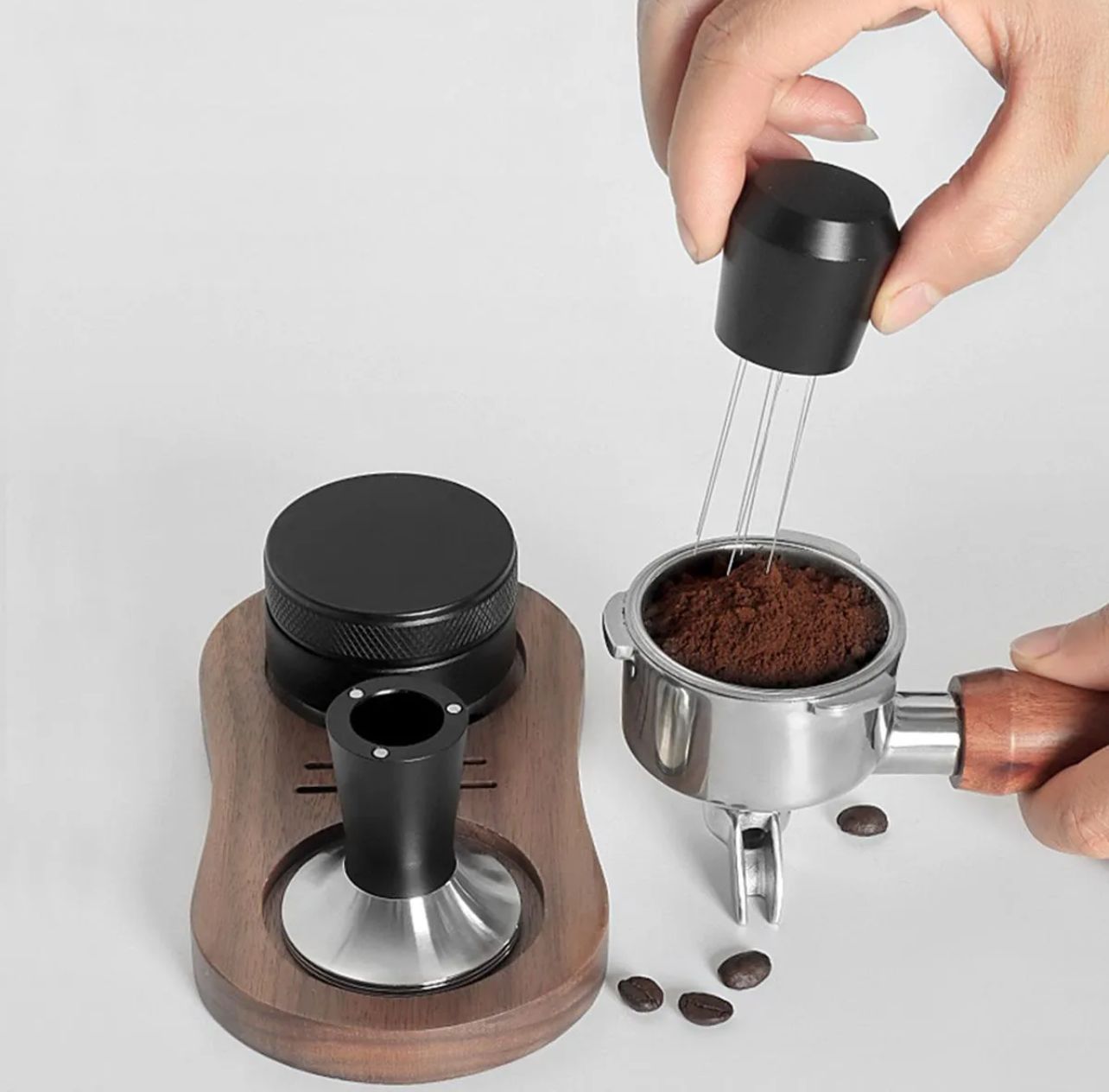 2 in 1 Coffee temper with WDT Tool-51mm,53mm,58mm - 58mm