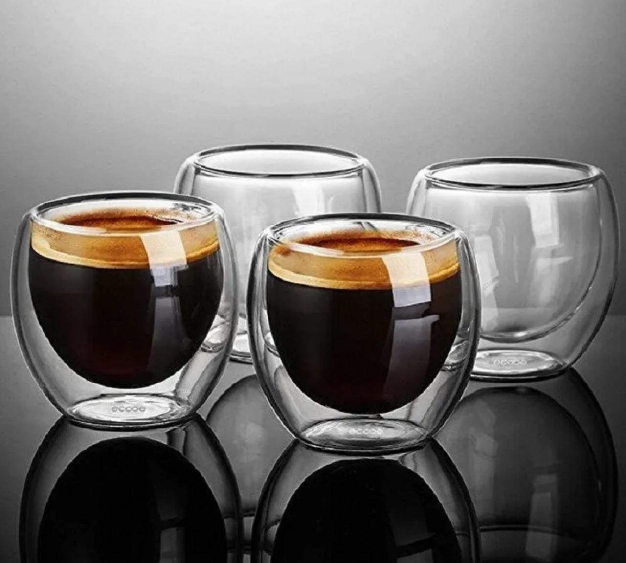 Double walled espresso cups-set of 6