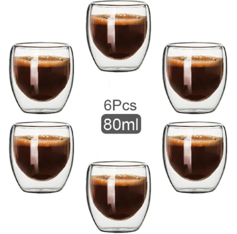 Double walled espresso cups-set of 6