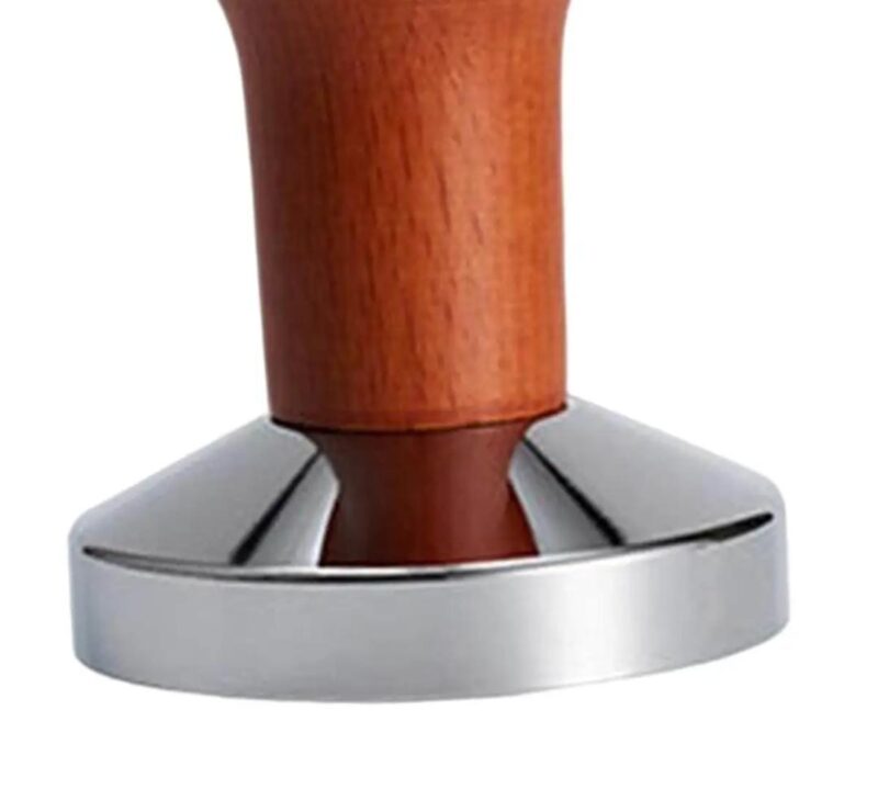 53mm Coffee Temper with Wooden Handle and heavy stainless steel base